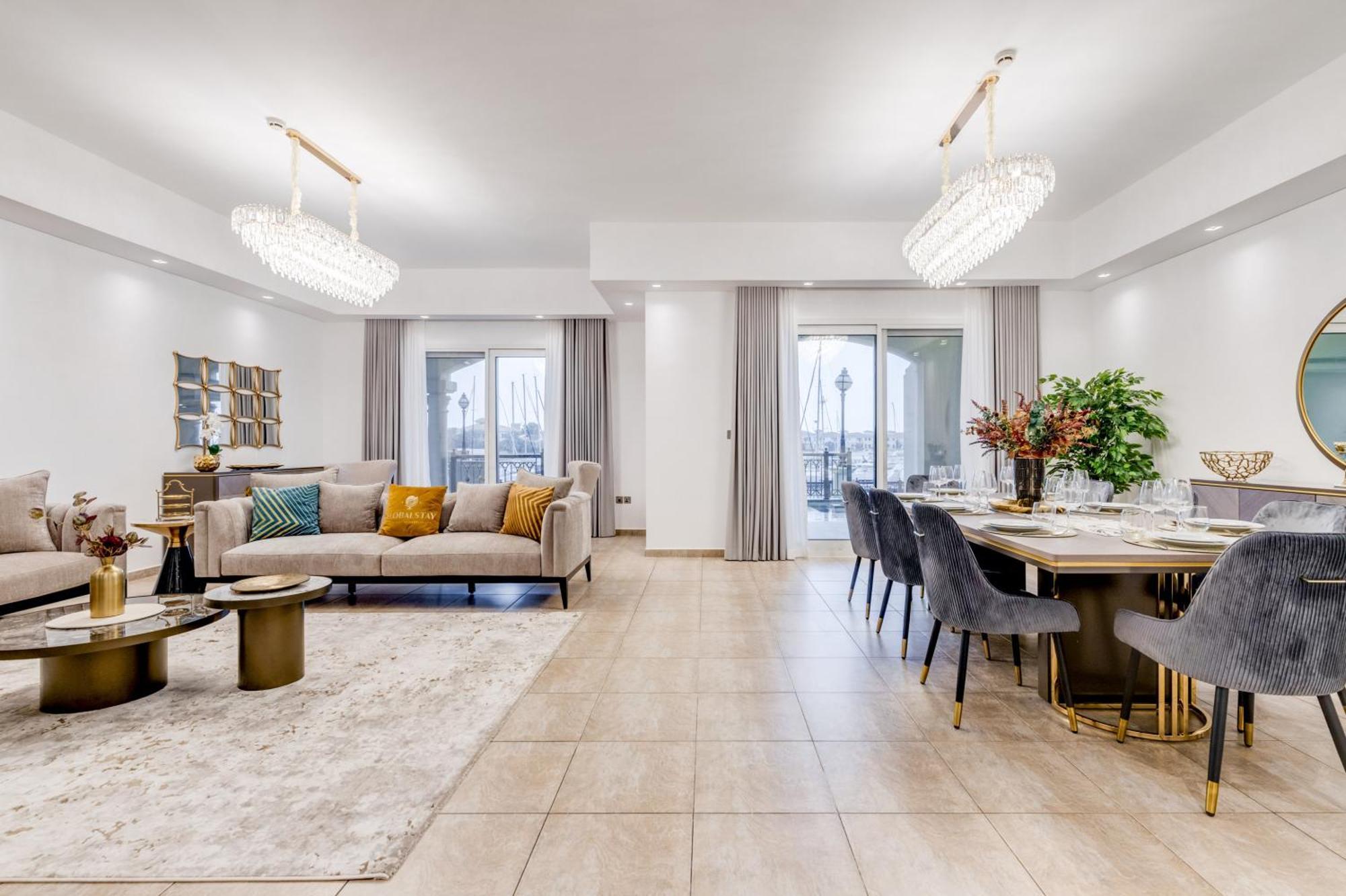 شقة Globalstay. Luxury 3 Bedroom + Maid Townhouse With Sea View