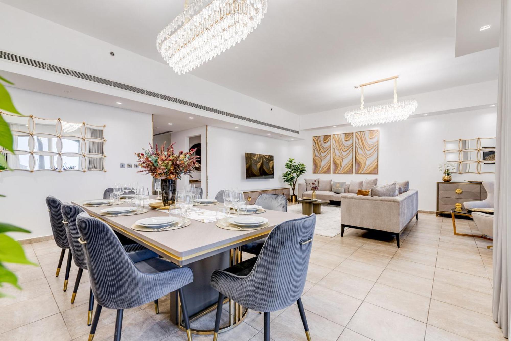 Globalstay. Luxury 3 Bedroom + Maid Townhouse With Sea View دبي