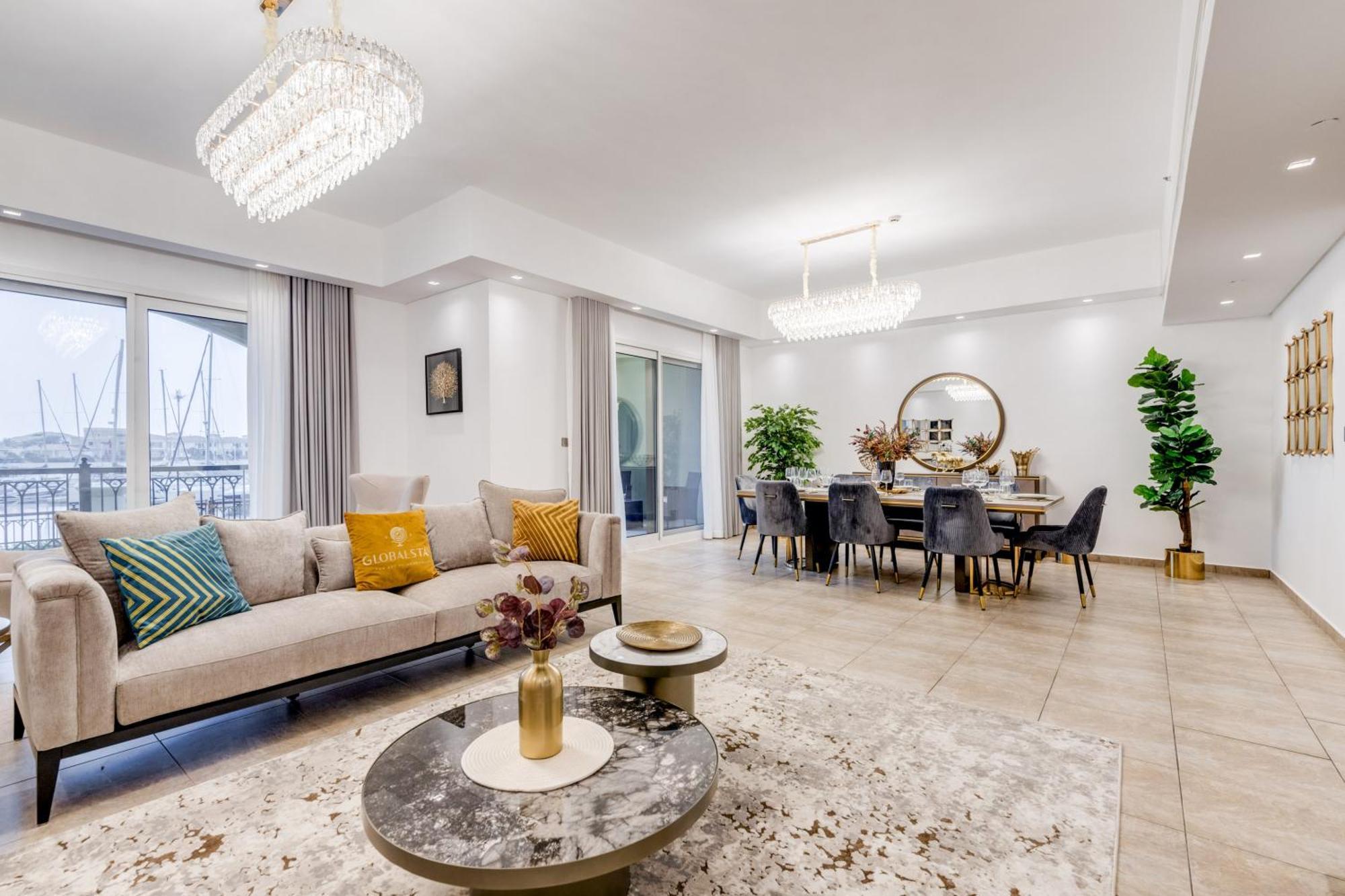 شقة Globalstay. Luxury 3 Bedroom + Maid Townhouse With Sea View