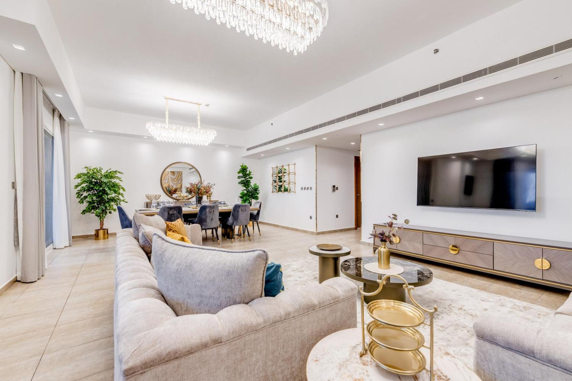 شقة Globalstay. Luxury 3 Bedroom + Maid Townhouse With Sea View *